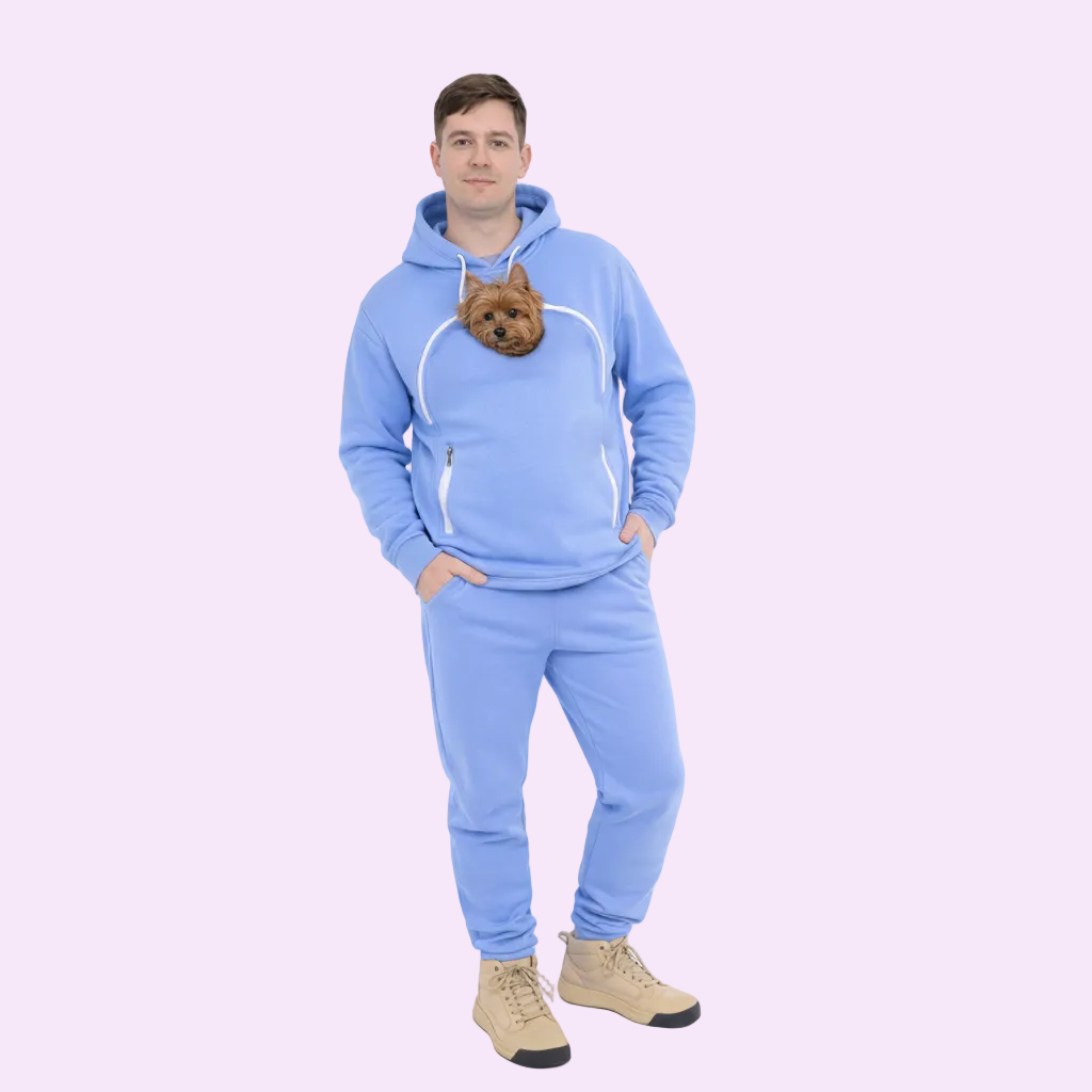Light Blue Tracksuit for Men with Matching Hoodie and Joggers Secondary image