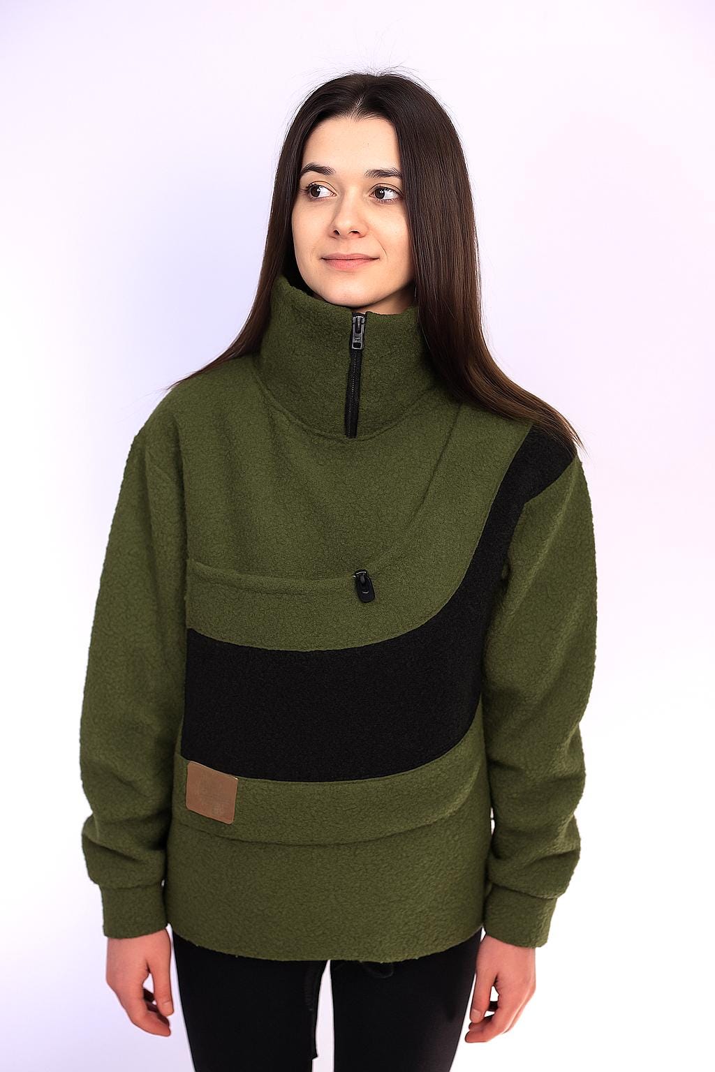 Boucle Pet Carrier Sweatshirt - Kangaroo Pocket Cat or Dog Lover Gift