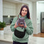 Emerald Green Bouclé Pet Carrier Sweatshirt: Travel Sling Bag for Cats and Dogs