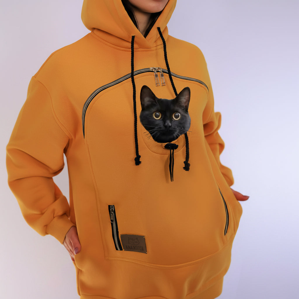 Mustard Spring Clothes for Women – Pet Pocket Hoodie & Joggers Set Secondary image
