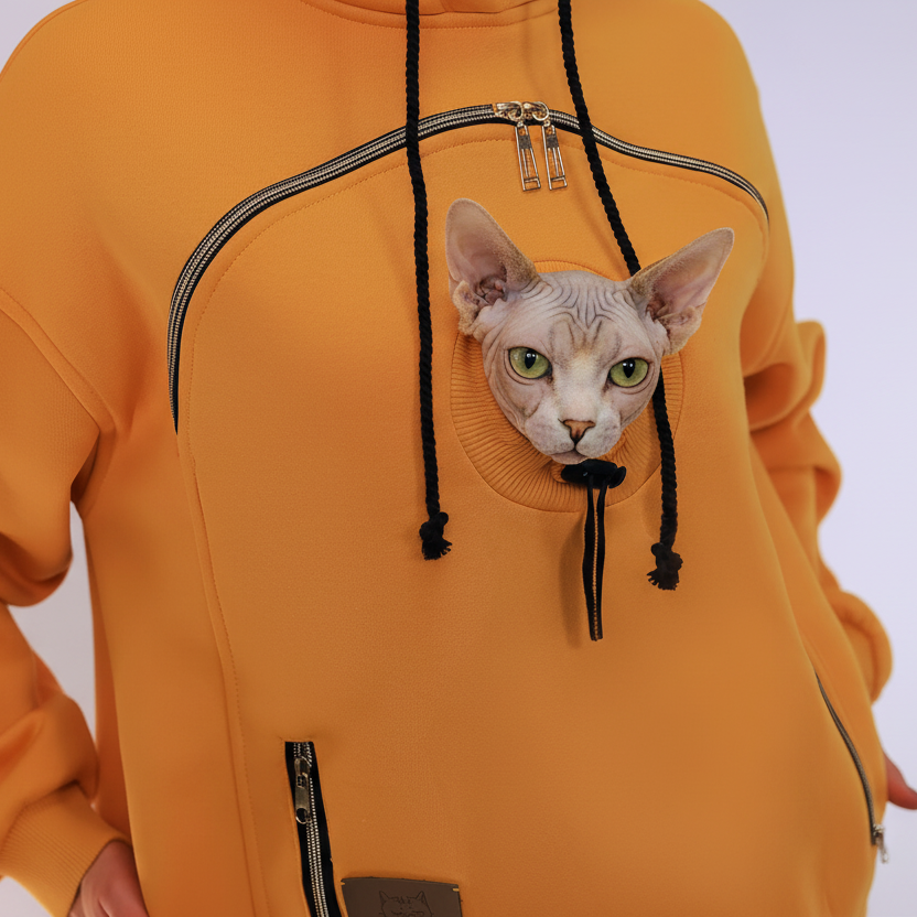 Set_Men_Pocket Pet Carrier Hoodie & Joggers Set: Matching Couple Gift Secondary image